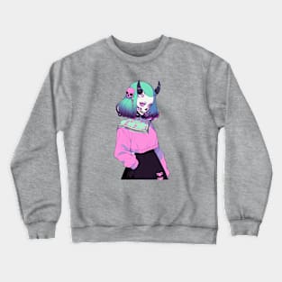 Pastel Goth Demon Girl Crewneck Sweatshirt